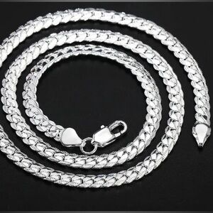 NEW* 925 Sterling Silver Plated Chain Unisex